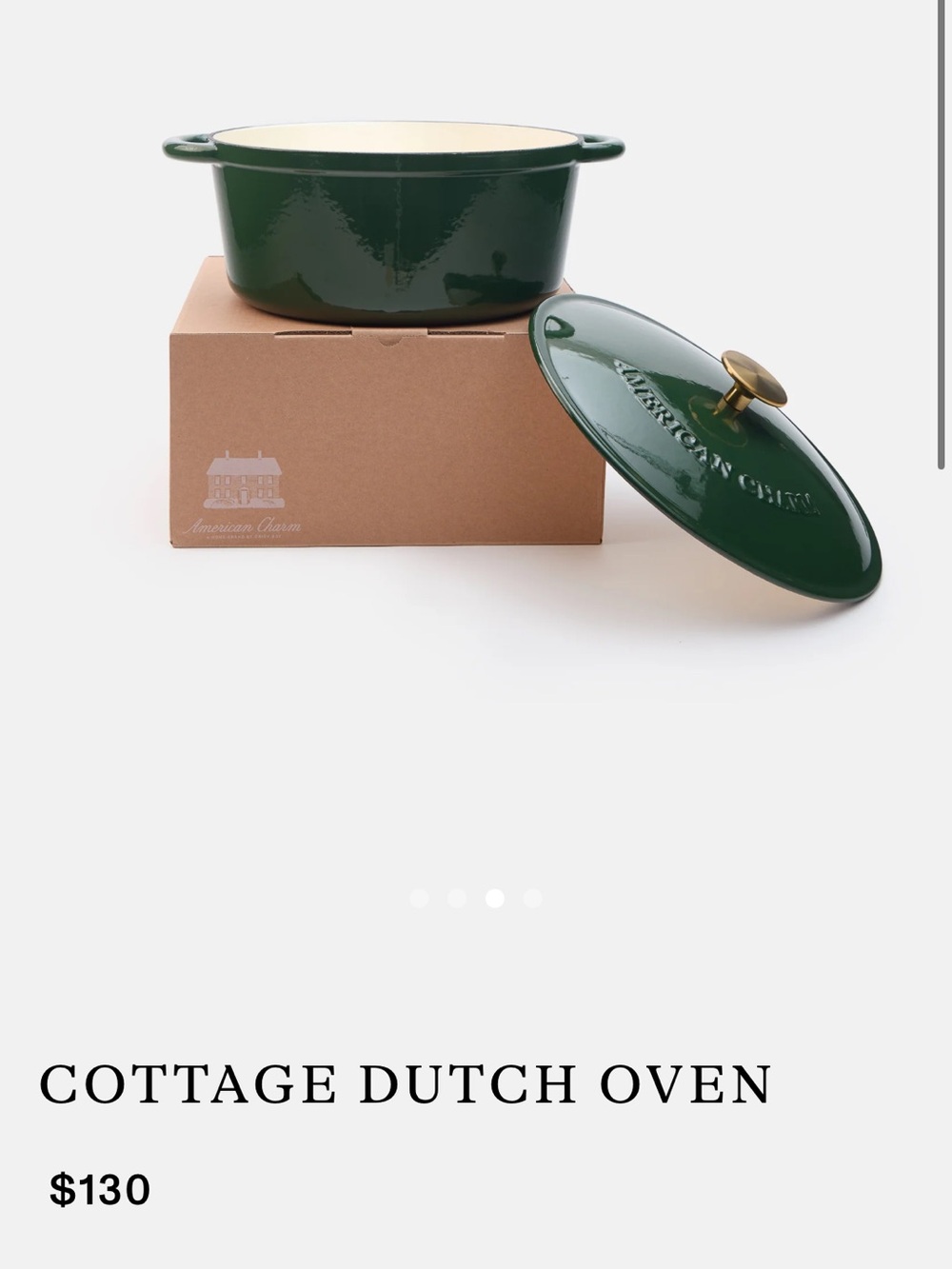 American Classic Green Enameled Dutch Oven